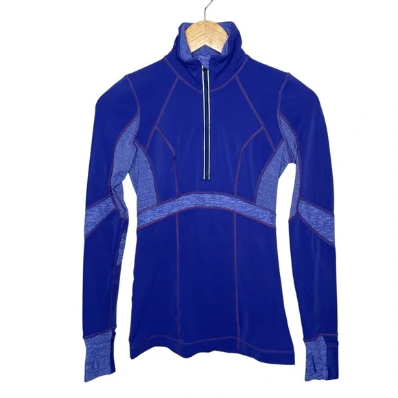 lululemon Run Distance Pullover Pigment Blue Sz 2 - Picture 4 of 16